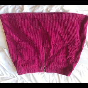 Plum corduroy skirt